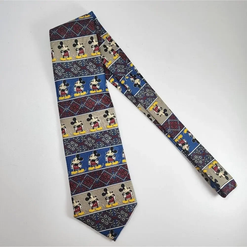 🌻3 for $18 Vintage Disney Mickey Mouse Striped Tie